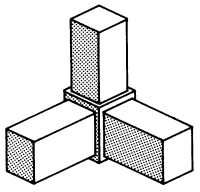 Connexions: Male ends for 20 mm square tubes