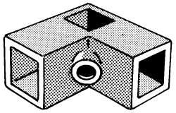 Connecions for 25 mm square tubes